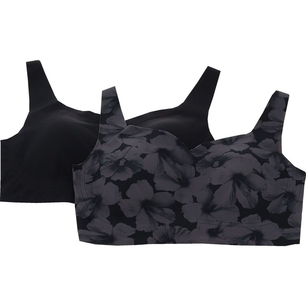 Rhonda Shear 2Pc Sweetheart Neck Body Bra BLACK BLACKFLORAL 771026N